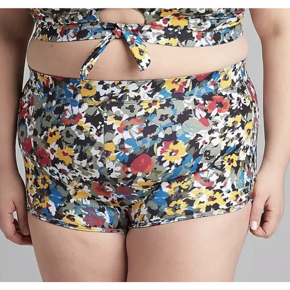 Lane Bryant Cacique SWIM BOTTOMS Dolphin Hem Swim Short 26 - Picture 1 of 7